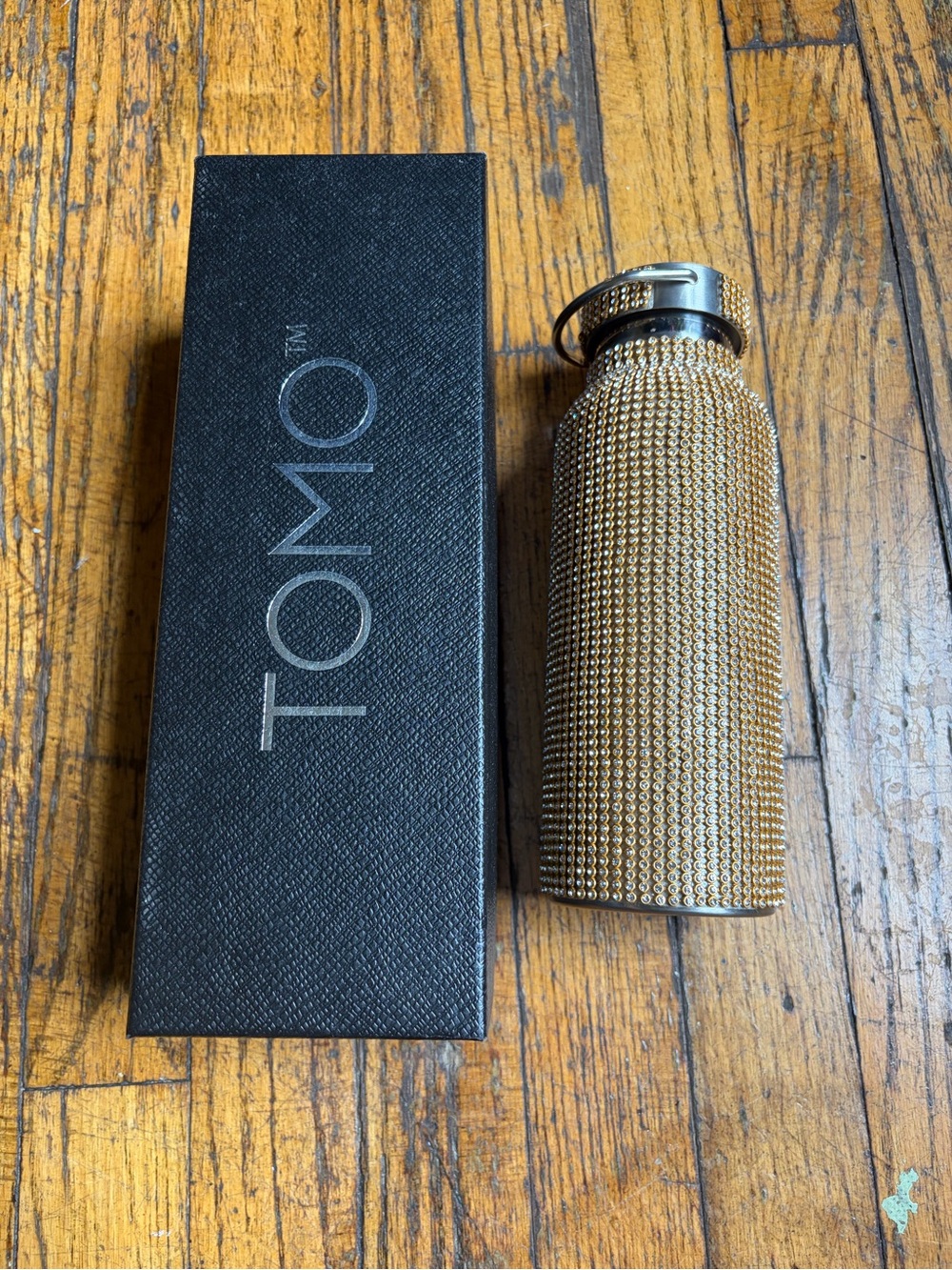 Tomo Gold Mesh Key & Card Holder with Silver Ring